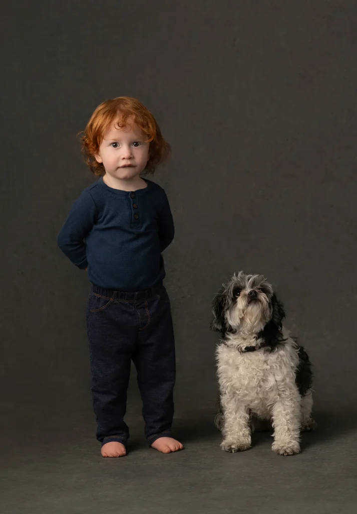 Boy and his dog. Pet photography Colorado.